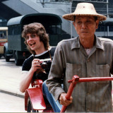 Don Airey in a rickshaw (Hong Kong 1979)